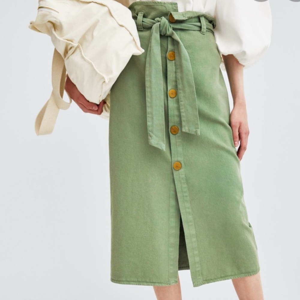 Zara Olive Green Skirt